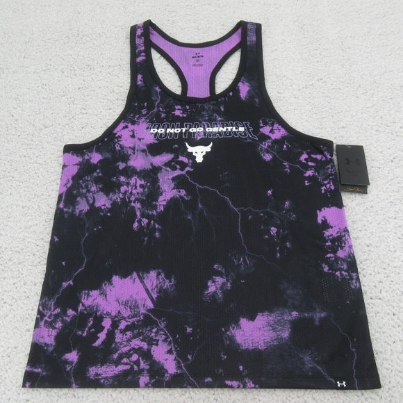 Under Armour Project Rock "Do Not Go Gentle" Gym Tank Top Mens Size Medium NEW - Picture 2 of 8